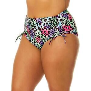 Salt + Cove Women's Plus Size Love Side-Cinch Bikini Bottoms